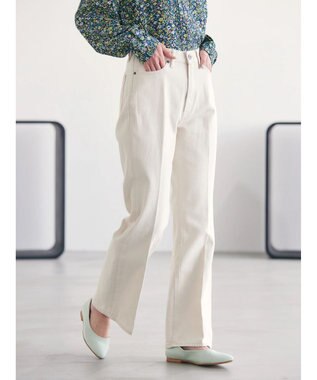 AMERICAN HOLIC センタープレスフレアデニム Ivory