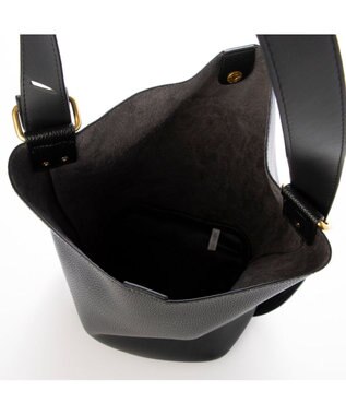 UNBILLION カシュカシュ cachecache / シボフェイクレザーソフトホーボーバッグ ブラック