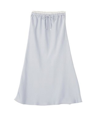 earth music&ecology サテンフリルマーメイドスカート Sax