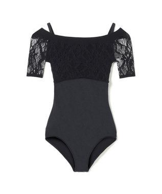 Chacott ハーフスリーブレオタード ブラック