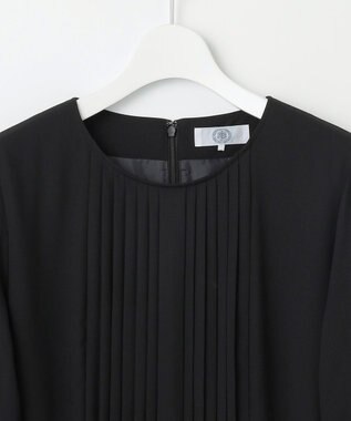 J.PRESS LADIES S 【洗える】ノルディス2wayジョーゼット フロントプリーツ ワンピース ブラック系