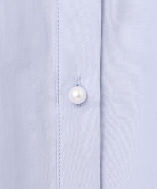 SHARE PARK LADIES スキッパーネックギャザーブラウス サックスブルー系