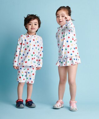 MIKI HOUSE HOT BISCUITS 【ミキハウス】【80-130cm】 ラッシュガード マルチカラー