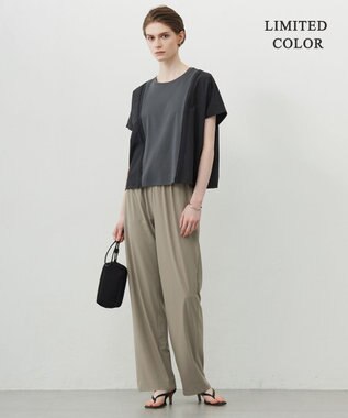 ICB L 【WEB限定カラーあり・UVカット・接触冷感・速乾】マットスキューバ セミワイドパンツ クリームブラウン系［WEB限定］