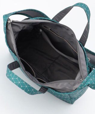 Y'SACCS キュービック×ポイントドット　2WAYトート＆ショルダー　Mサイズ ブルーグリーン