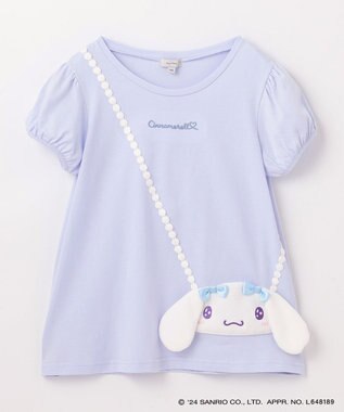 ANY KIDS 【サンリオキャラクターズ×any FAM】ポシェットTシャツ サックスブルー×シナモロール