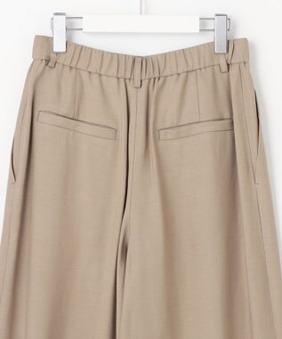 自由区 L 【洗える/セット可】キュプラリネンシャンタン ワイドパンツ ベージュ系