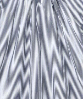 ANY 【UVカット/抗菌防臭/速乾】エニィファンクション　フリルモックブラウス ブルーストライプ