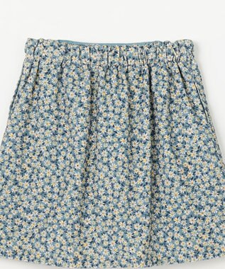 組曲 KIDS 【110-140㎝】モノトーンフラワーコーデュロイ キュロット ブルー系5