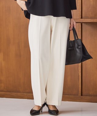 【滝沢眞規子さん着用/洗える】ウォームストレッチ ワイド パンツ