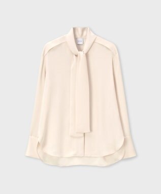 Paul Smith サテン ボウタイ ブラウス オフホワイト