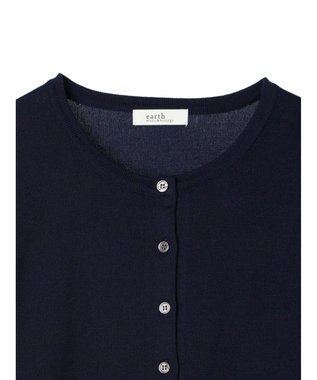 earth music&ecology ＵＶカット加工　ベーシックカーディガン Navy