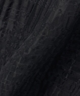 23区 【エステータ】シャドーチェック アシンメトリー ワンピース ブラック系