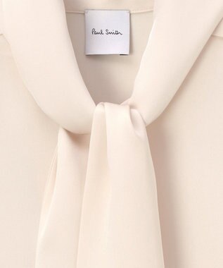 Paul Smith サテン ボウタイ ブラウス オフホワイト