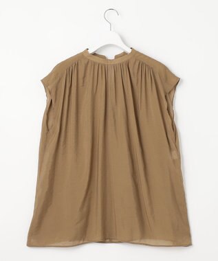 UNFILO 【撥水】ヴィンテージ レーヨン ブラウス キャメル系