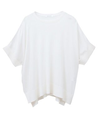 AMERICAN HOLIC 接触冷感サイドスリットニットプルオーバー Off White