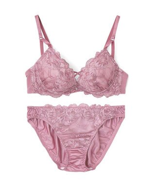 San-ai Resort（三愛水着楽園） 【WEB限定】【プチプラブラセット】純欲カラーヌーディーレーシーストリングブラ＆ショーツセット 【northerly】 ピンク