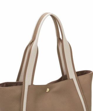 TOPKAPI 【TREASURE TOPKAPI】ソフトシュリンク テープハンドル A4 トート バッグ グレージュ