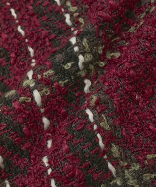 Green Parks ・ＳＵＧＡＲ　ＳＰＯＯＮ　チェックフリンジスカート Bordeaux