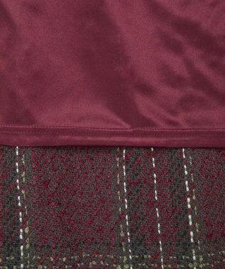 Green Parks ・ＳＵＧＡＲ　ＳＰＯＯＮ　チェックフリンジスカート Bordeaux