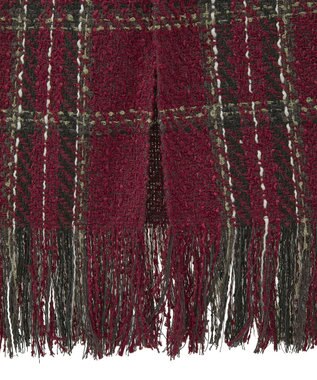 Green Parks ・ＳＵＧＡＲ　ＳＰＯＯＮ　チェックフリンジスカート Bordeaux