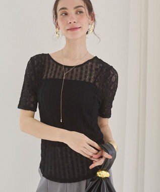 WEGO 【ANGIE VINTAGE】レースTシャツ ブラック