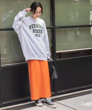 WEGO ヘビーウエイト刺繍グラフィックプルオーバー グレー