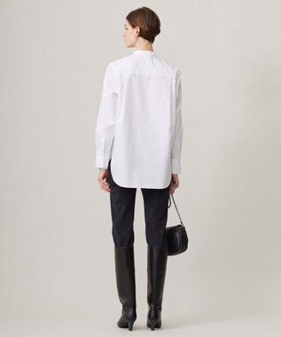 ICB 【洗える】 コットンサテンシャーティング シャツ オフホワイト系