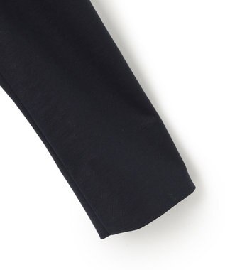 23区 【セットアップ対応/洗える】トリアセジャージー ノーカラージャケット ネイビー系