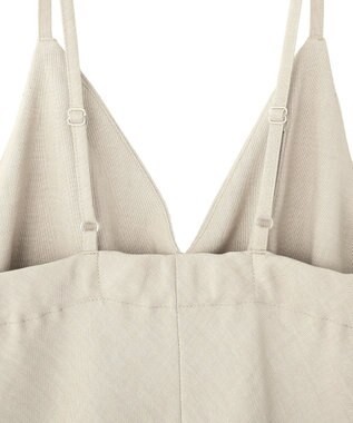 AMERICAN HOLIC リネンライクフリンジキャミワンピース Gray Beige