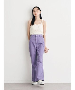 earth music&ecology カラーフレアパンツ Purple