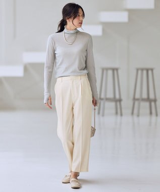 ANY L 【裏起毛/ウエストゴム】ウォームテーパードパンツ オフ