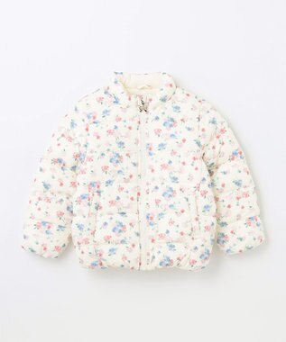 ANY KIDS 【洗濯機OK】中綿 ガーリー コート エクリュ×花柄