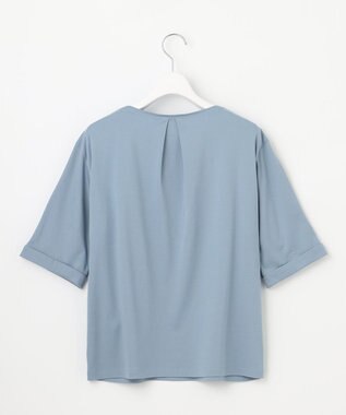 J.PRESS LADIES L 【一枚で着映え・シーンレスに活躍】レーシーコンビ クルーネック カットソー ソフトブルー系