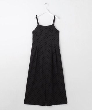 Feroux ドットフロッキー ロンパース ブラック系1