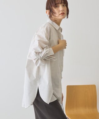 AMERICAN HOLIC 【イージーケア】バックギャザーリボンシャツ Check