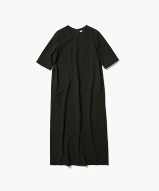 ATON WOOL CUPRA | ハーフスリーブドレス BLACK