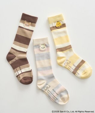 earth music&ecology 【予約】リラックマ×earth マルチボーダーソックス A