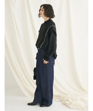 CRAFT STANDARD BOUTIQUE ハンドステッチニットプルオーバー Gray Mixture