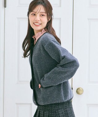 Feroux ブークレー ニット ジャケット グレー系