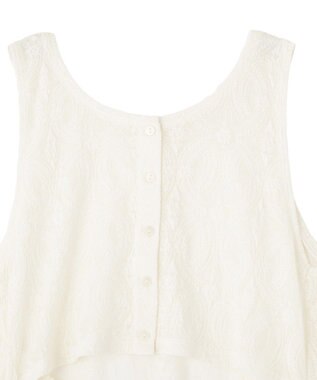 AMERICAN HOLIC レースジャガードノースリーブワンピース Ivory