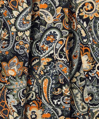 J.PRESS YORK STREET 【WOMEN】ペイズリーワイドプリーツ スカート オレンジ系3