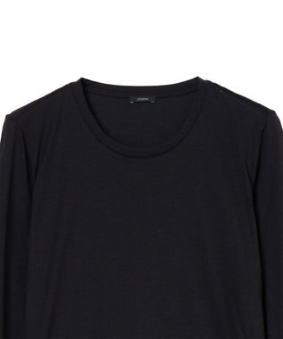 JOSEPH 【洗える】コットンシルク　ロングスリーブティーシャツ Black