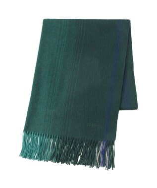 MOONBAT FURLA(フルラ）ウール100％ オンブレー カラーブロック ストール ダークグリーン