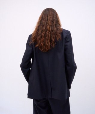 ATON 【26FW】WOOL TROPICAL | ノーカラージャケット NAVY