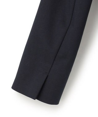 23区 【セットアップ対応/洗える】トリアセジャージー ノーカラージャケット ネイビー系