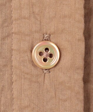 自由区 S 【羽織れる・涼やか】エアリーコットンリップボリュームスリーブ ブラウス ベージュ