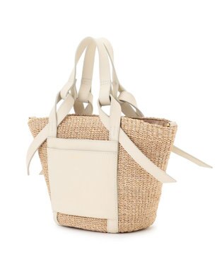 23区 【先行予約】VIOLAd'ORO アバカ レザーポケット 2WAY トートバッグ ホワイト系