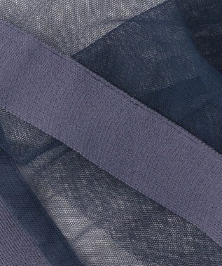 ANY SIS 【洗える】チュールスリーブ ニット ダスティブルー