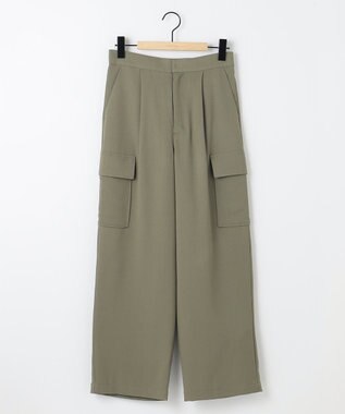 SHARE PARK LADIES サイドポケットブッチャーパンツ カーキ系